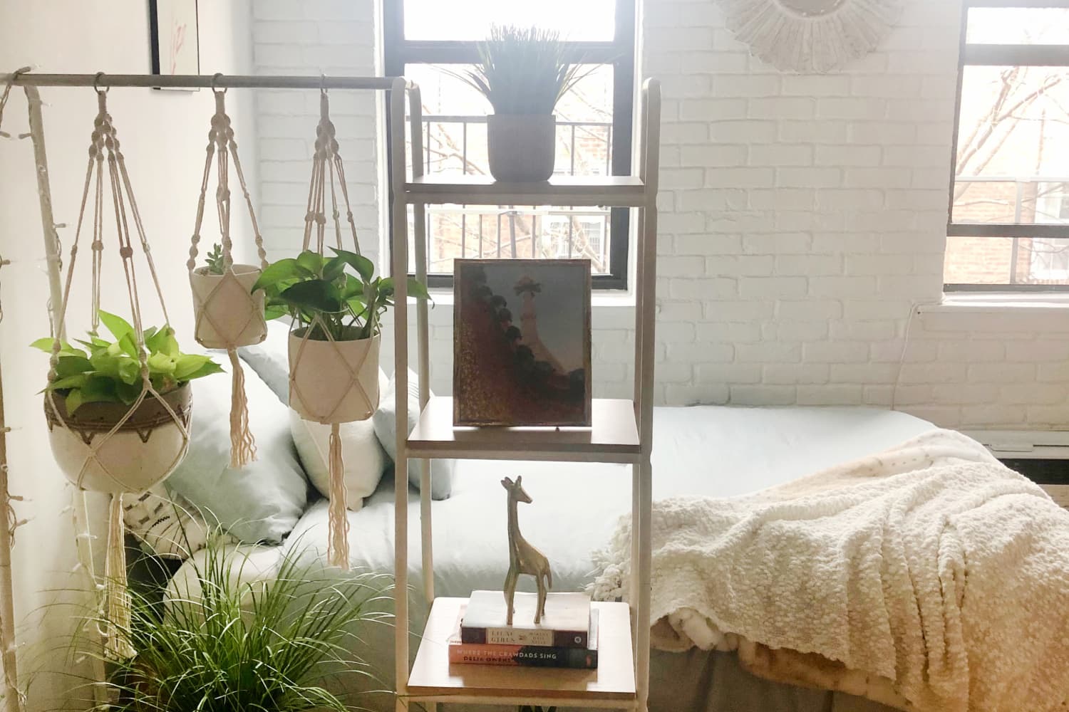 Clothes rack clearance as room divider